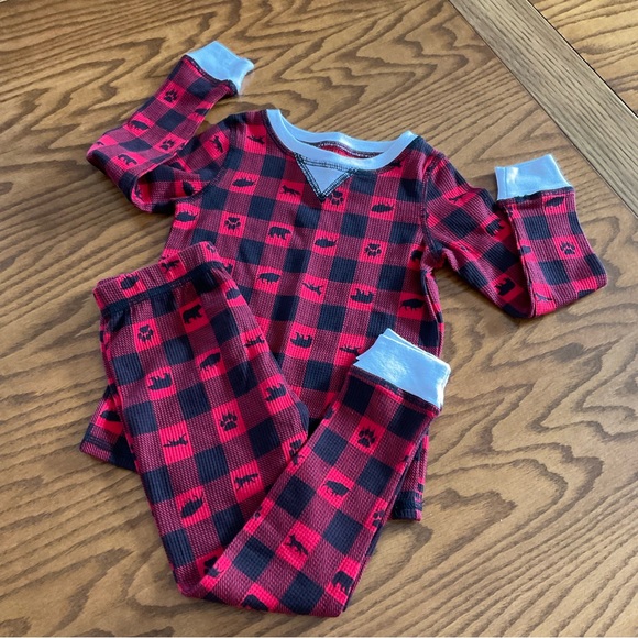NWOT Cuddl Duds Thermal 2-Pc Pajama Set, Unisex Sz 2T-3T - Picture 5 of 6